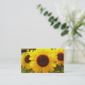 Sonnenblumen-Visitenkarte Visitenkarte (Stehend Vorderseite)
