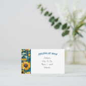 Sonnenblumen Visitenkarte, Visitenkarte. Visitenkarte (Stehend Vorderseite)