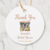 Sonnenblumen vom Markt Brautparty Vielen Dank Geschenkanhänger (Vorderseite)