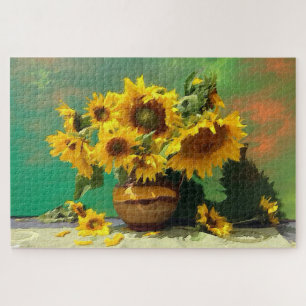Sonnenblumen von alten Meistern gemalt Puzzle