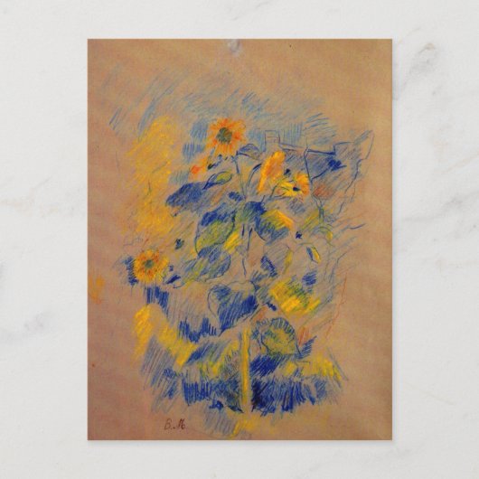 Sonnenblumen von Berthe Morisot Postkarte (Vorderseite)