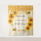 Sonnenblumen von Brautparty zu Glitzer Wandteppich (Vorderseite)