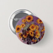 Sonnenblumen von Claude Monet Button (Vorne & Hinten)