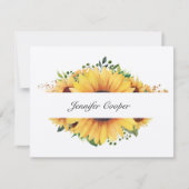 Sonnenblumen von Ihrem Schreibtisch eine persönlic Mitteilungskarte (Vorderseite)