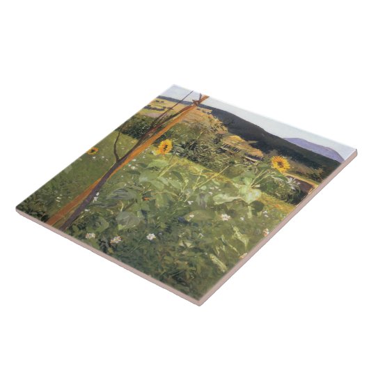 Sonnenblumen (von Jacek Malczewski) Fliese (Seite)