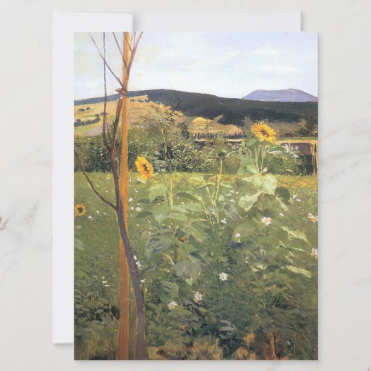 Sonnenblumen (von Jacek Malczewski) Karte (Vorderseite)