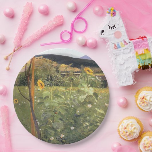 Sonnenblumen (von Jacek Malczewski) Pappteller (Party)