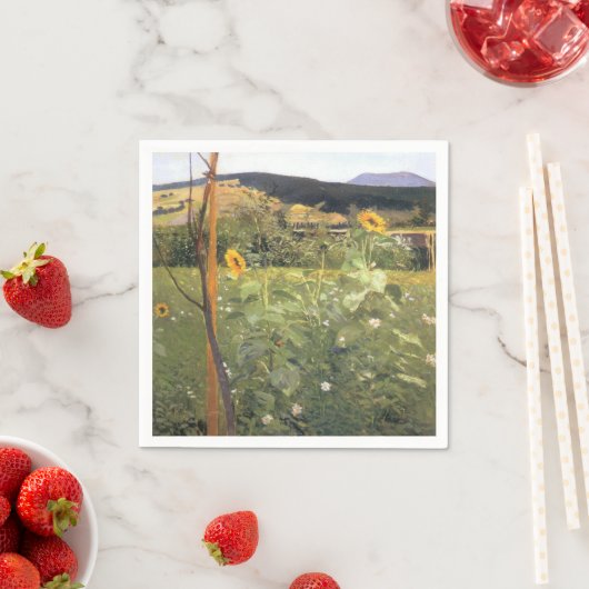 Sonnenblumen (von Jacek Malczewski) Serviette (Beispiel)