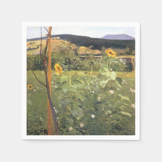 Sonnenblumen (von Jacek Malczewski) Serviette (Vorderseite)