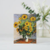 Sonnenblumen von Monet Postkarte (Stehend Vorderseite)