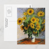 Sonnenblumen von Monet Postkarte (Vorne/Hinten)