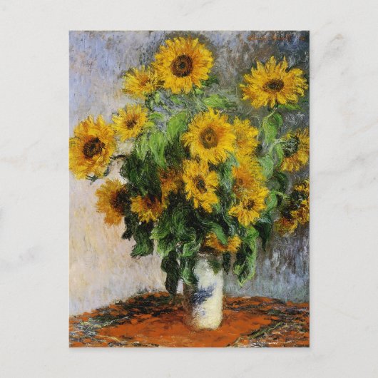 Sonnenblumen von Monet Postkarte (Vorderseite)