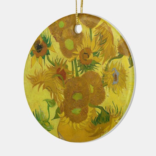 Sonnenblumen von Van Gogh Gemälde Art Keramik Ornament (Links)