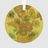 Sonnenblumen von Van Gogh Gemälde Art Ornament (Rückseite)