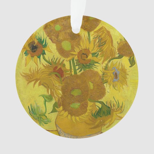 Sonnenblumen von Van Gogh Gemälde Art Ornament (Vorderseite)