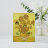 Sonnenblumen von Van Gogh Gemälde Art Postkarte (Stehend Vorderseite)