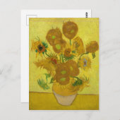 Sonnenblumen von Van Gogh Gemälde Art Postkarte (Vorne/Hinten)