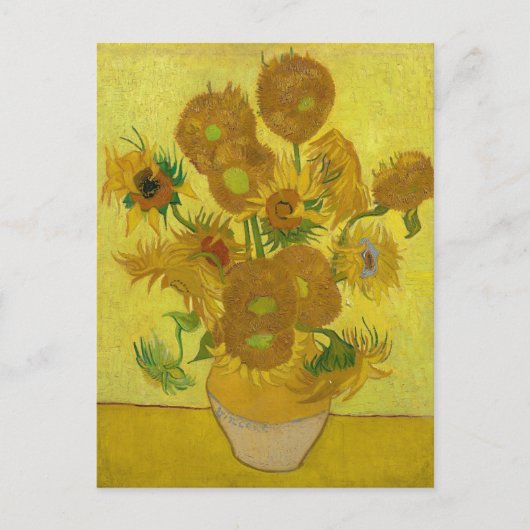 Sonnenblumen von Van Gogh Gemälde Art Postkarte (Vorderseite)