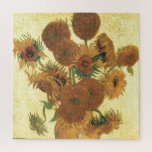 Sonnenblumen von Van Gogh Gemälde Art Puzzle<br><div class="desc">Stillleben: Vase mit 15 Sonnenblumen Gemälde von Vincent van Gogh. Der Expressionismus ist nicht nur eine Möglichkeit, Dinge zu sehen, sondern auch eine Möglichkeit, sie zu machen, sie zu malen. Ein Expressionist malen nicht "flach" und in reinen Tönen - er bricht seine Töne auf und wendet sie mit einem liberalen...</div>
