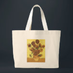 Sonnenblumen von Van Gogh Jumbo Stoffbeutel<br><div class="desc">Stillleben: Vase mit 15 Sonnenblumen Gemälde von Vincent van Gogh. Der Expressionismus ist nicht nur eine Möglichkeit, Dinge zu sehen, sondern auch eine Möglichkeit, sie zu machen, sie zu malen. Ein Expressionist malen nicht "flach" und in reinen Tönen - er bricht seine Töne auf und wendet sie mit einem liberalen...</div>