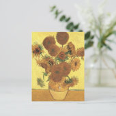 Sonnenblumen von Van Gogh Postkarte (Stehend Vorderseite)