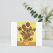 Sonnenblumen von Van Gogh Postkarte (Stehend Vorderseite)