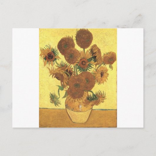 Sonnenblumen von Van Gogh Postkarte (Vorderseite)