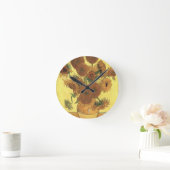 Sonnenblumen von Van Gogh Runde Wanduhr (Zuhause)