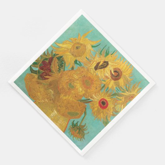 Sonnenblumen von Van Gogh Serviette (Ecke)