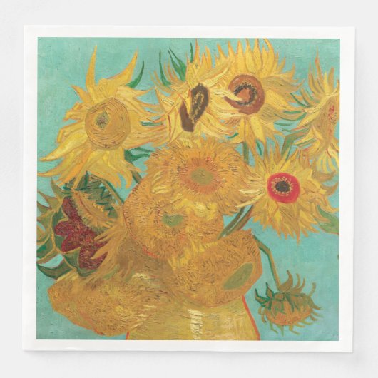 Sonnenblumen von Van Gogh Serviette (Vorderseite)