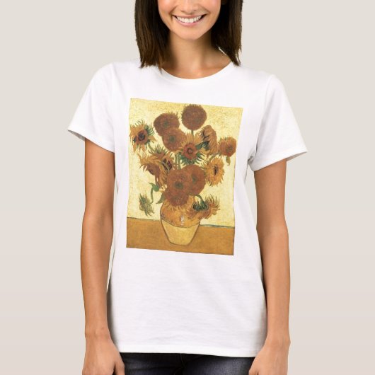 Sonnenblumen von Van Gogh T-Shirt (Vorderseite)