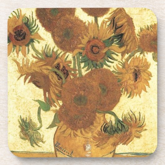 Sonnenblumen von Van Gogh Untersetzer (Vorderseite)