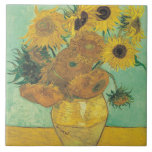 Sonnenblumen von Vincent Van Gogh Fliese<br><div class="desc">Sonnenblumen. Gemalt von Vincent Van Gogh im Jahre 1888. Dieses Bild ist öffentlich zugänglich.</div>