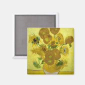 Sonnenblumen von Vincent Van Gogh Magnet (Vorderseite/Rückseite)