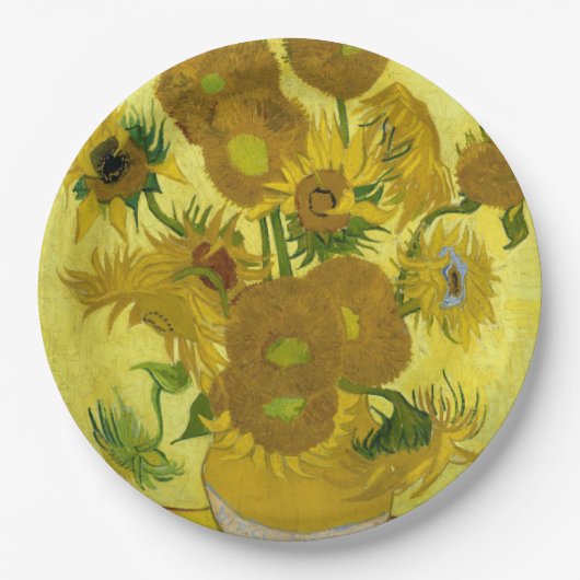 Sonnenblumen von Vincent Van Gogh Pappteller (Vorderseite)