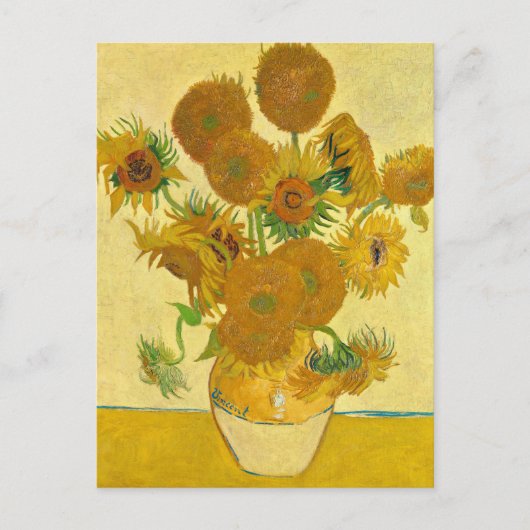 Sonnenblumen von Vincent Van Gogh Postkarte (Vorderseite)