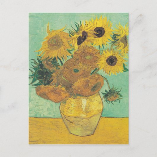 Sonnenblumen von Vincent Van Gogh Postkarte (Vorderseite)
