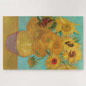 Sonnenblumen von Vincent Van Gogh Puzzle (Horizontal)