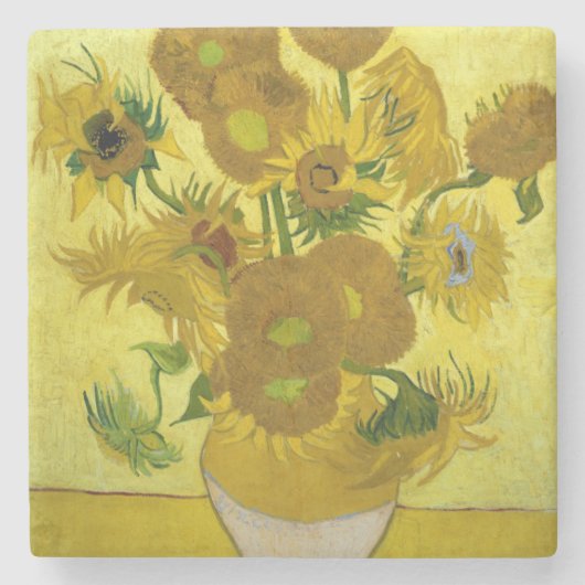 Sonnenblumen von Vincent Van Gogh Steinuntersetzer (Vorderseite)