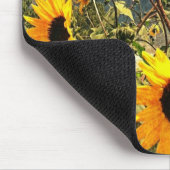 Sonnenblumen vor dem Foto der Sturmwolken Mousepad (Ecke)