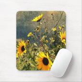 Sonnenblumen vor dem Foto der Sturmwolken Mousepad (Mit Mouse)