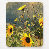 Sonnenblumen vor dem Foto der Sturmwolken Mousepad (Vorne)
