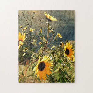 Sonnenblumen vor dem Sturmfoto Puzzle