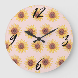 "Sonnenblumen" Wall Clock Große Wanduhr