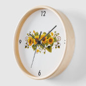 Sonnenblumen Wall Uhr (Winkel)