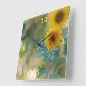 Sonnenblumen Wall Uhr (Winkel)
