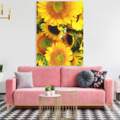 Sonnenblumen Wand Canvas Print individuell Größe Leinwanddruck (Insitu (Wohnzimmer))