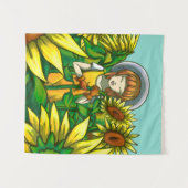 Sonnenblumen Wandteppich (Vorderseite (Horizontal))