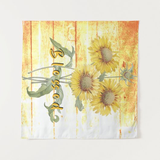 Sonnenblumen Wandteppich (Vorderseite (Horizontal))