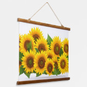 Sonnenblumen Wandteppich Mit Holzrahmen (Gewinkelt)